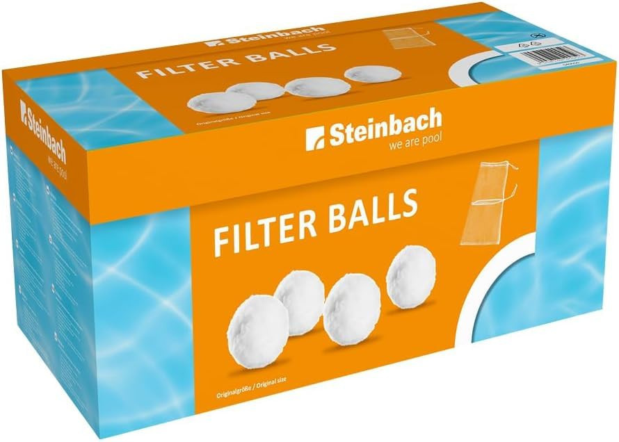 Steinbach Filterballs weiße reinigende Filterbälle für Pools zur Filtration kompatibel mit allen handelsüblichen Sandfilteranlagen 1,4 kg - Bild 1