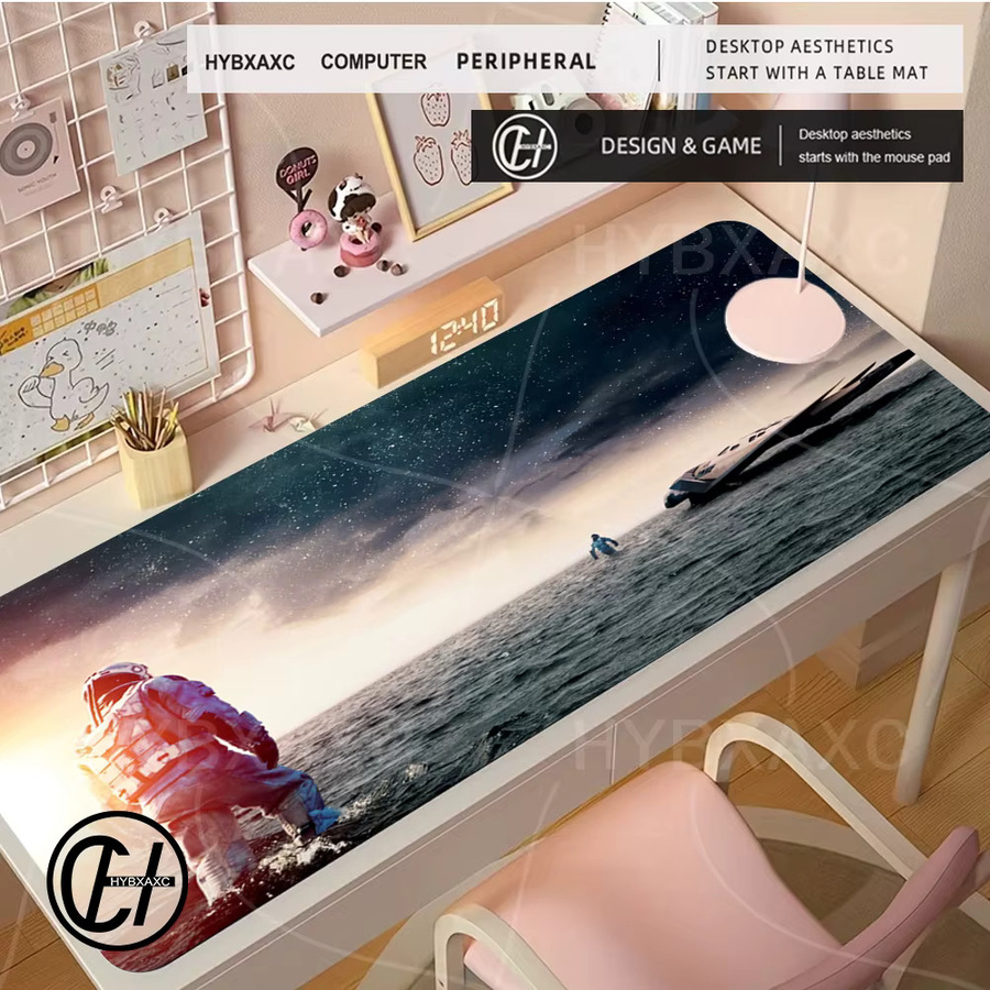 HYBXAXC Mauspad Interstellar Design mit HD-Druck, rutschfestes Gummi-Mauspad für Gaming und Büro, B/T: 100 cm x 50 cm, multicolour - Bild 2