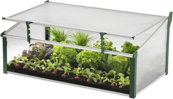 Juwel Frühbeet Gewächshaus Easy Fix mit Fensterfixierung aus transparentem Polycarbonat, B/T/H: 100 x 60 x 40 cm
