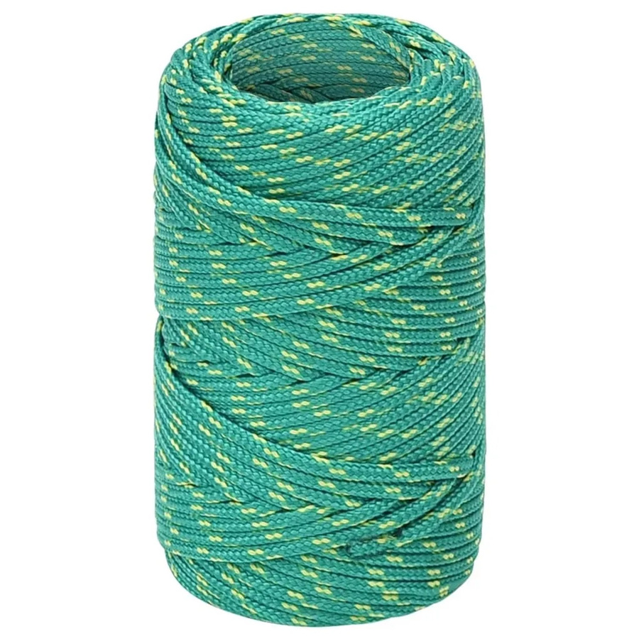 vidaXL Bootsseil aus Polypropylen in Grün, Durchmesser: 2 mm, Länge: 500 m - Bild 2