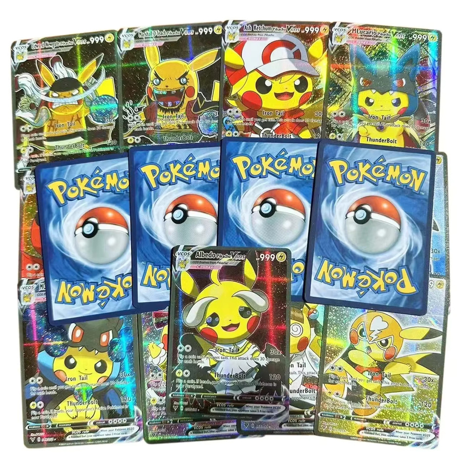 DUODUOBAO Pokémon Pikachu Sammelkarten, 55-teiliges Set, Englisch - Bild 2