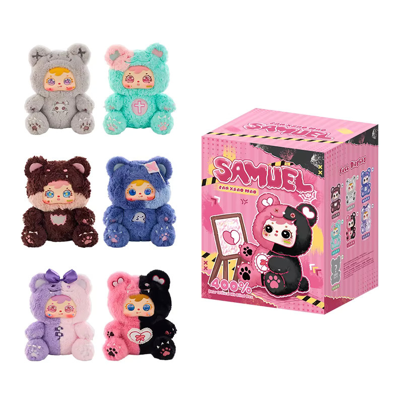 52TOYS Samuel Bear Critical Hit 400% Serie, Vinyl-Plüschpuppe, Rucksackanhänger - Bild 6