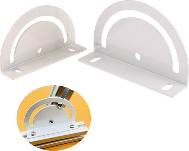 360-Grad-Querlenkplatte aus Aluminiumprofil in Silber/Weiß zur Verbindung von Aluminiumprofilen - Bild 1