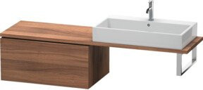Duravit Unterschrank L-Cube in Nussbaum Natur mit einem Auszug, Breite: 82 cm, Tiefe: 54,7 cm, Höhe: 40 cm - Bild 1