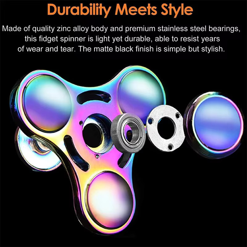 hairun Metall Fidget Spinner, Bunte AntiStress Legierung, Finger Gyro EDC - Bild 4