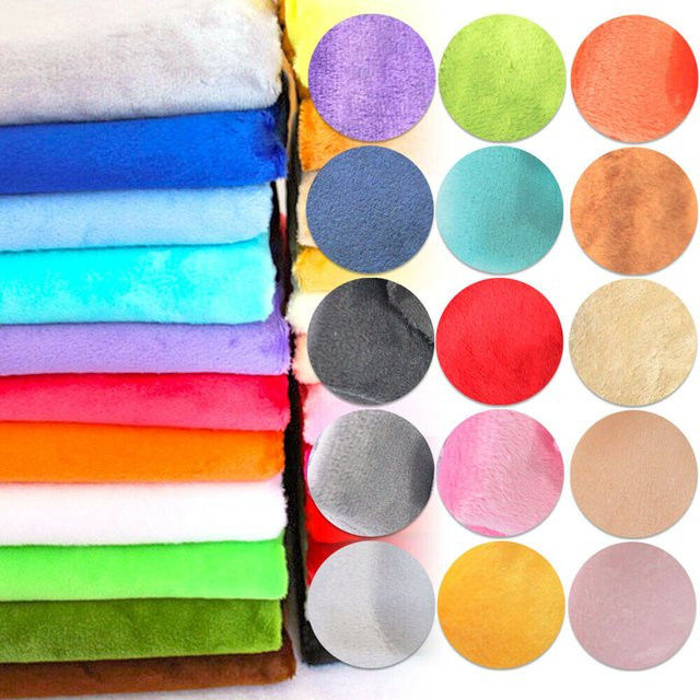 Findohope Plüsch Samt Stoff in Gelb und Multicolour für DIY Textilien und Kissen - Bild 1