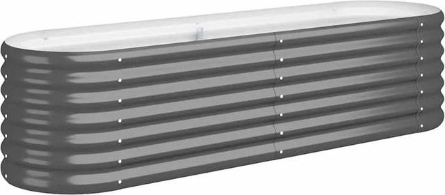 vidaXL Hochbeet aus verzinktem Stahl in Anthrazit, B/T/H: 152 x 40 x 36 cm - Bild 1