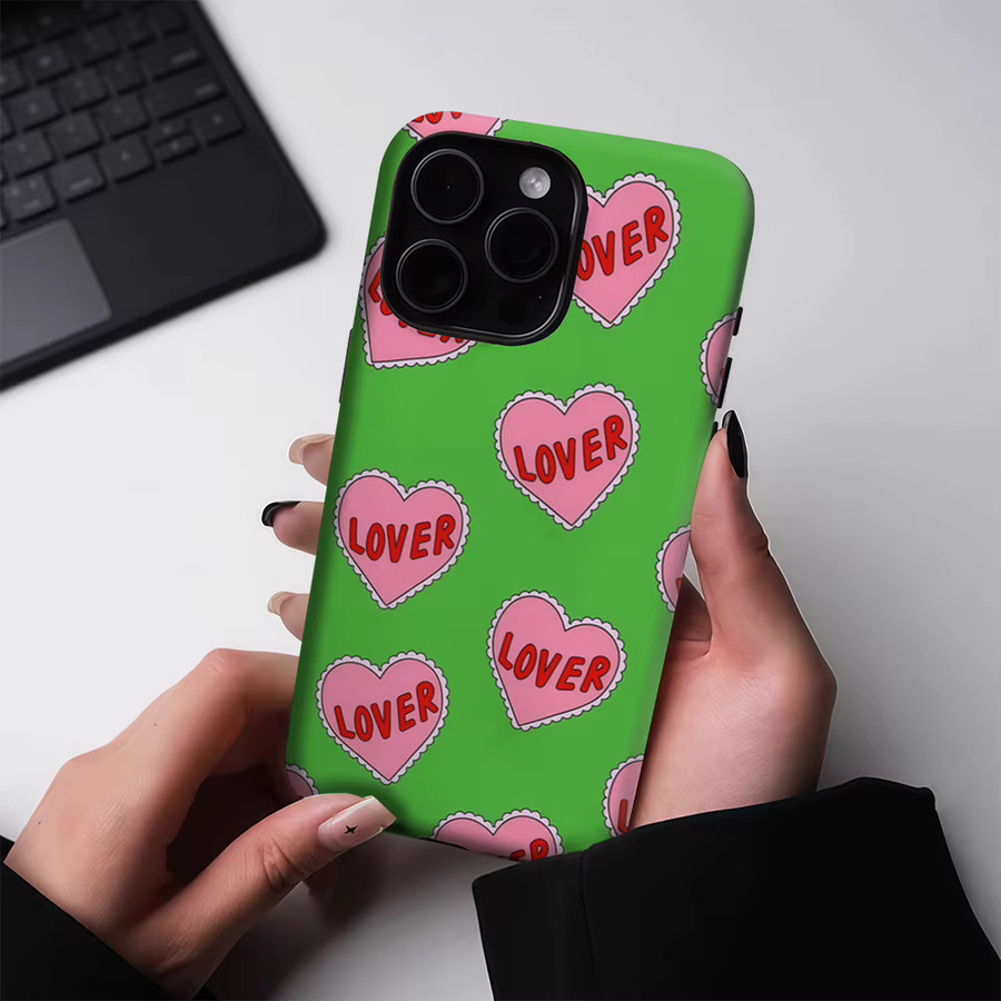 Potdemiel Handyhülle Liebhaber-Herzen für iPhone 17 16 15 14 13 Pro Max Plus mit magnetischer Einzel- und Doppelschicht-Robuste-Funktion - Bild 3