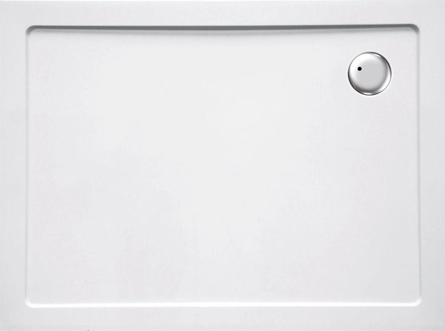 Sanotechnik Duschwanne SMC Rechteck Weiß B/T: 100 x 80 cm - Bild 1