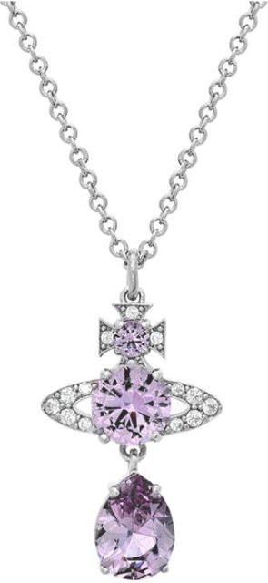 Vivienne Westwood Halskette Damen, Silber, Kristall, Hell-Lila - Bild 1