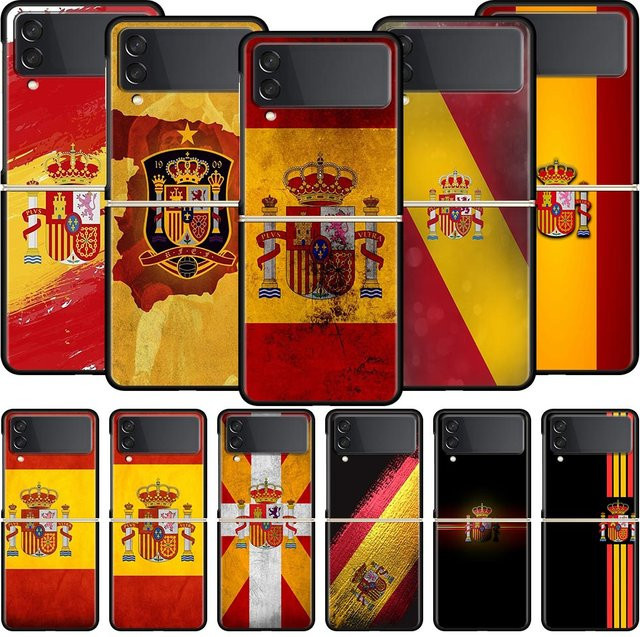 Handyhülle mit Spanien Flagge für Samsung Galaxy Z Flip3, Z Flip4 und Z Flip5 in Schwarz - Bild 1