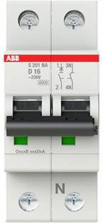 ABB S201-D16NA Leitungsschutzschalter 16A 230V 2CDS251103R0161 - Bild 1