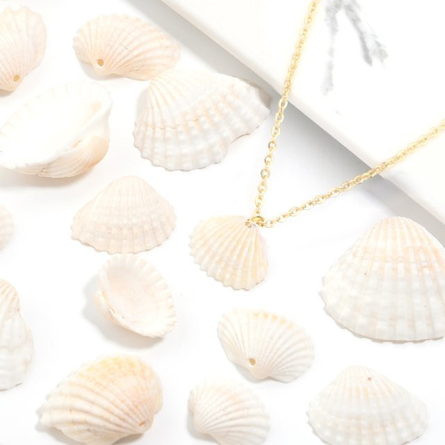 Perlen Seeblumen-Schnecken-Muschelperlen, Weiß, Unisex - Bild 1