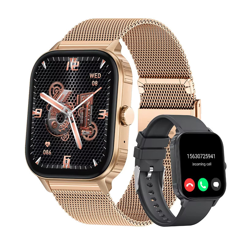 LIGE Smartwatch für Damen und Herren mit 2,04 Zoll HD-Display, Bluetooth-Anruffunktion, Herzfrequenz- und Blutsauerstoffmessung, Weiß mit Milanaise-Armband - Bild 7