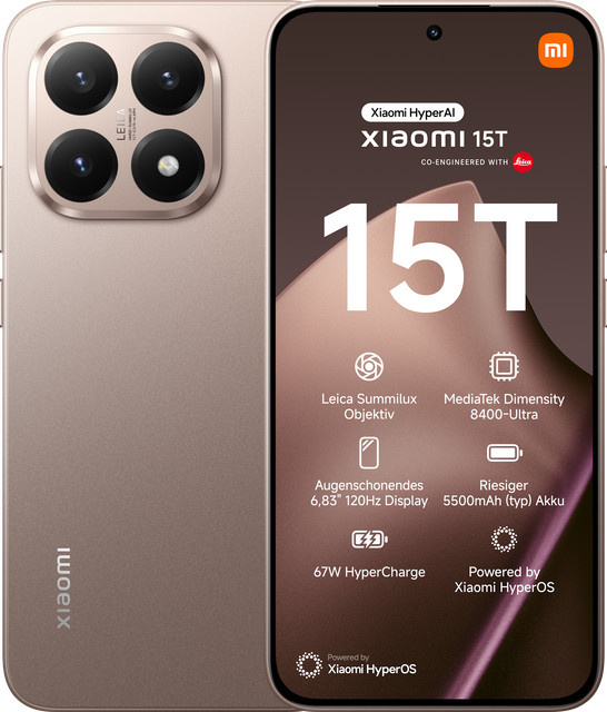 Xiaomi 15T Smartphone Rosegold 256 GB mit 6,83 Zoll Display und Leica Summilux Kamera - Bild 4