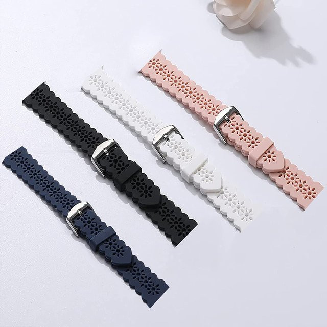 Sport Lace Silikonarmband für Samsung Galaxy Watch und Huawei GT, Breite: 20 mm oder 22 mm, Farbe: Multicolour - Bild 1