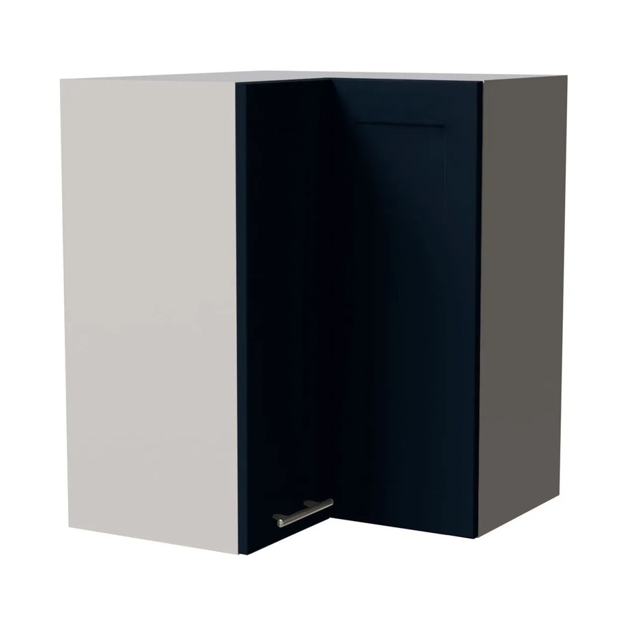 Feldmann-Wohnen Eckhängeschrank Oslo W12 in Grau und Indigo Matt mit Soft-Close-Türen, B/T/H: 60 x 60 x 72 cm - Bild 2