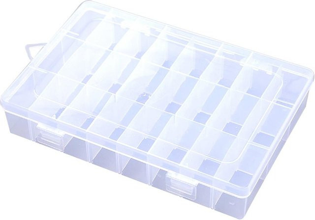 CosyHome Aufbewahrungsbox mit 24 Fächern, verstellbarer Artikel Organizer, transparent - Bild 1