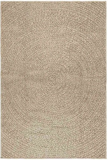 vidaXL Teppich ZIZUR in Beige mit Jute-Optik für Indoor und Outdoor, B: 120 cm, L: 170 cm - Bild 1