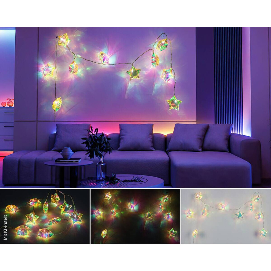 NOLO LED-Lichterkette String in Transparent mit warmweißem Licht, B/H/T: 165 x 5 x 4 cm - Bild 3