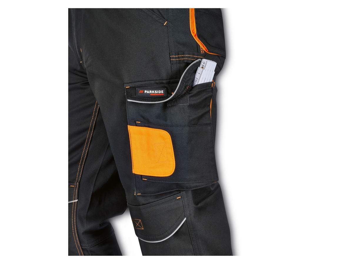 PARKSIDE PERFORMANCE Herren Arbeitsbundhose aus Poly-Cotton in Schwarz mit Kniepolstertaschen, Größe 56 - Bild 2