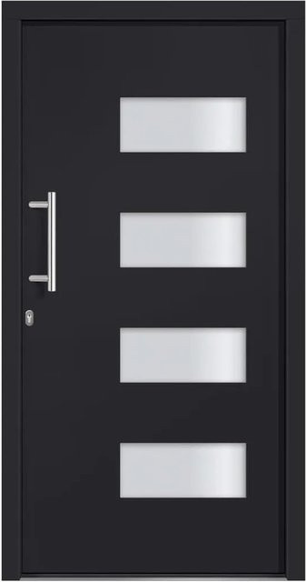 vidaXL Haustür aus Aluminium und PVC in Anthrazit, modern, B: 110 cm, H: 210 cm - Bild 1