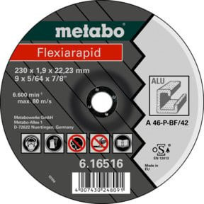 Metabo Flexiarapid Trennscheibe für NE-Metalle, 25 Stück, Durchmesser: 125 mm, Dicke: 1,0 mm, Bohrung: 22,23 mm - Bild 1