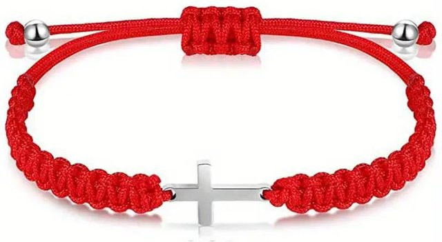 KaiTingu Freundschaftsarmband Edelstahl, Rot, Schwarz, Unisex - Bild 1