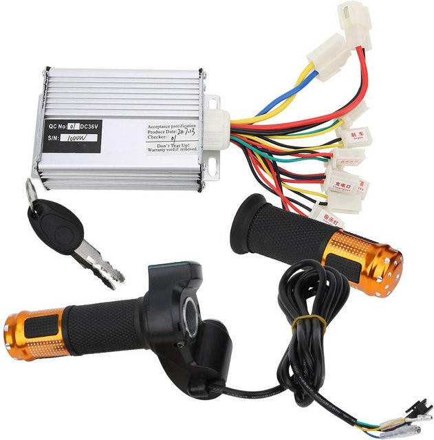 Shoemst Controller und Universal Gasgriff Set mit Display 36V 1000W in Schwarz - Bild 1