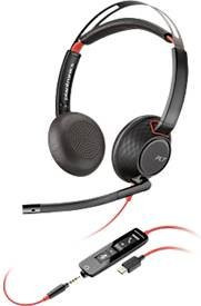 Poly Blackwire 5220 Stereo On-Ear Headset in Schwarz mit USB-C, 3,5-mm-Klinke und USB-A/USB-C Adapter - Bild 1