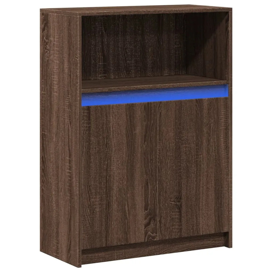 vidaXL Sideboard in Eiche Braun mit integrierter LED-Beleuchtung, B/T/H: 72 x 34 x 100 cm - Bild 2