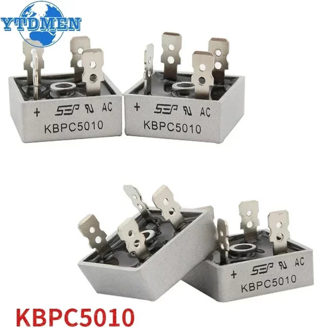 YTDMEN Diodenbrückengleichrichter KBPC5010 50A 1000V Elektronik-Kit - Bild 1