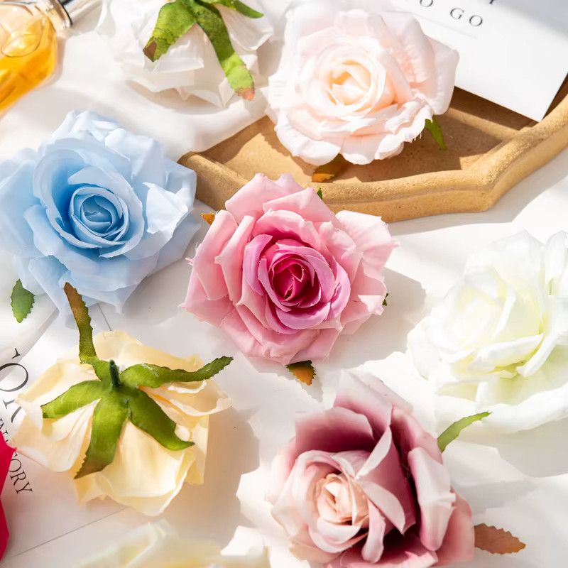 Künstliche Seidenrosen in Rot von smr für Hochzeit und DIY-Dekoration, 10 oder 20 Stück - Bild 1