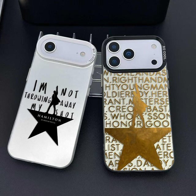 H-Hamilton Musical Lyrics Handyhülle für iPhone 17 16 15 14 13 12 11 Pro Max Air Matte Laser Aurora stoßfeste Funda, Multicolor - Bild 1