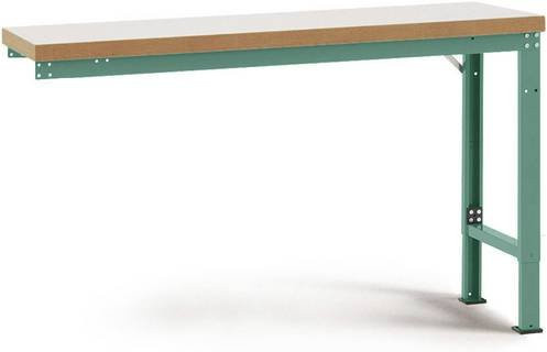 Manuflex WP7009.0001 Werkbank Anbaumodul höhenverstellbar in Grau und Grün, B/T/H: 125,0 x 70,0 x 104,0 cm - Bild 1