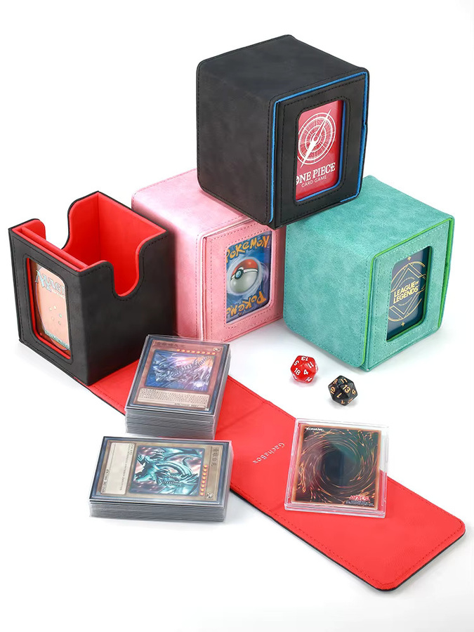 GachaBox Sammelkarten-Deckbox aus Nubukleder, Karten-Organizer-Etui - Bild 5