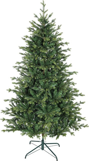 HOMCOM Weihnachtsbaum künstlich in Grün, 180 cm Christbaum mit dichten Zweigen in Fichtenform und klappbarem Metallständer - Bild 1
