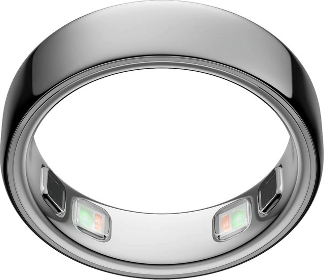 Oura Ring 5 Smart Ring mit Schlaf-Tracking und Herzfrequenzmessung in Silber, Größe 12 - Bild 1