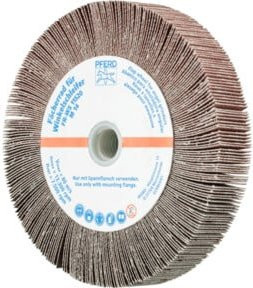 PFERD Lamellenschleifrad FR WS für Winkelschleifer, Durchmesser: 115 mm, Breite: 20 mm, Farbe: Braun, Universal Anwendung - Bild 1