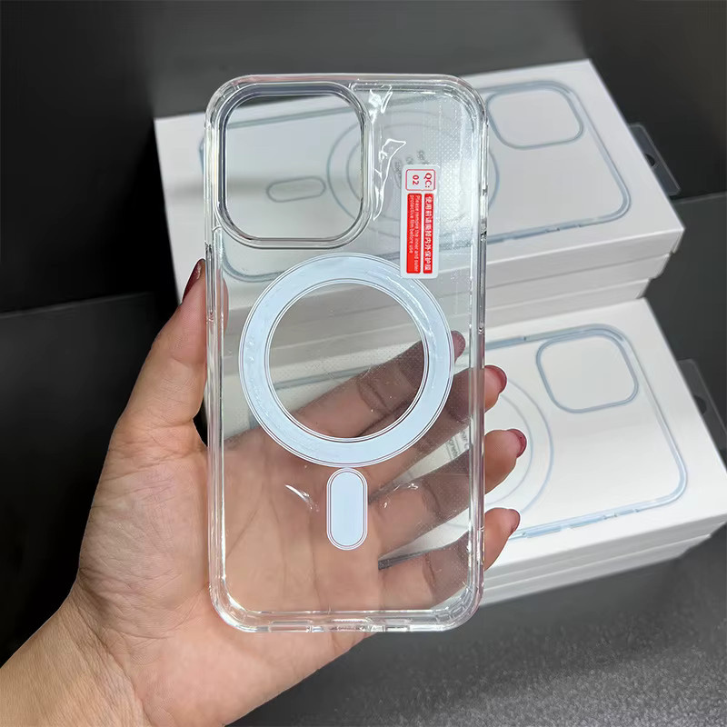 Transparente Magnetische MagSafe Schutzhülle für Apple iPhone 11 bis iPhone 17 Air Stoßfeste Klare Hülle - Bild 2