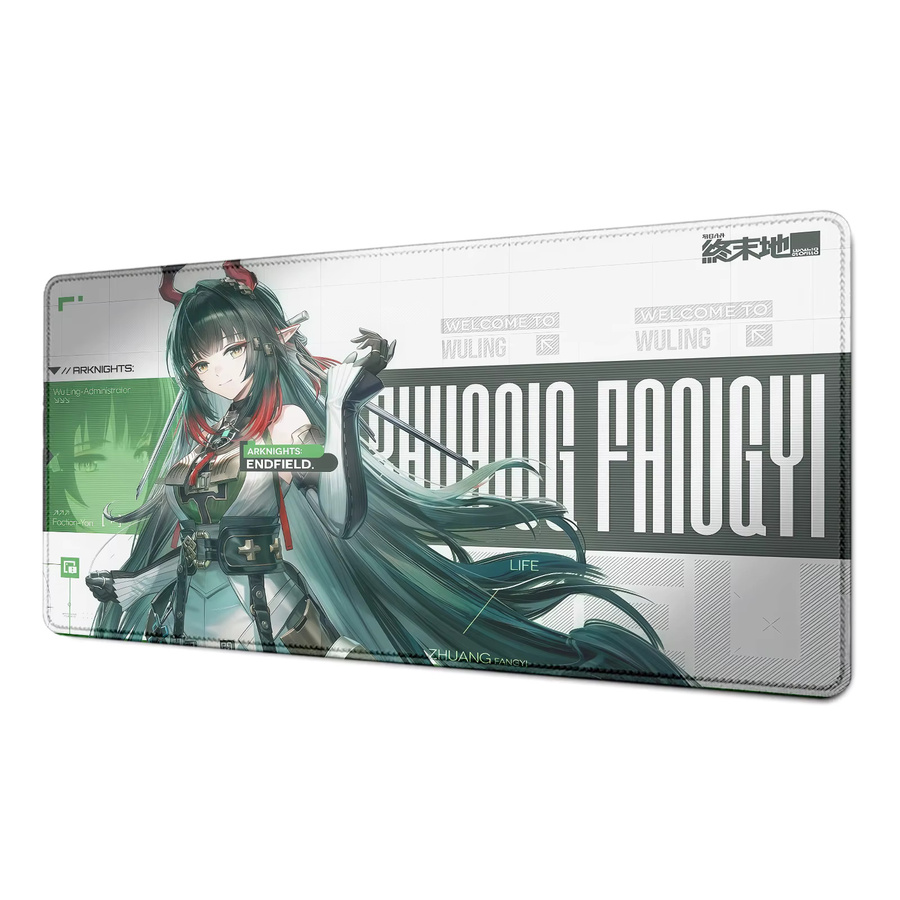 BuDuCoost XXL Gaming-Mauspad im Kawaii Anime Design mit Arknights Endfield Zhuang Fangyi Motiv, rutschfeste Tastatur-Spielmatte, Multicolor - Bild 3