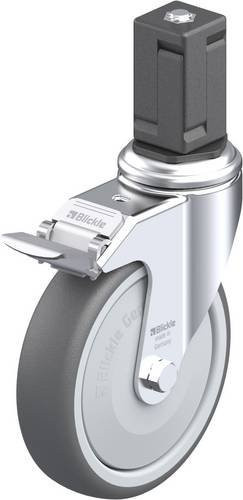 Blickle LKRA-PATH 126KF-11-FI-EV17 Lenkrolle mit Feststeller in Grau und Silber, Rad-Durchmesser: 125 mm, Tragfähigkeit: 120 kg - Bild 1