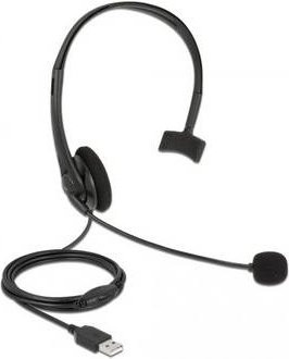 Delock 27177 On-Ear Headset mit USB-A Anschluss in Schwarz - Bild 1