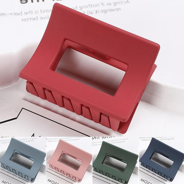 Neoglint Haarschmuck Greifspange, hohles Quadrat, schwarz, Damen - Bild 1