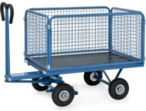 Fetra Handpritschenwagen 6433L in Blau mit Luft-Bereifung und 700kg Tragkraft - Bild 1