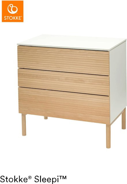 Stokke Sleepi Bundle Kommode mit Wickelaufsatz in Buche Natur Braun - Bild 1