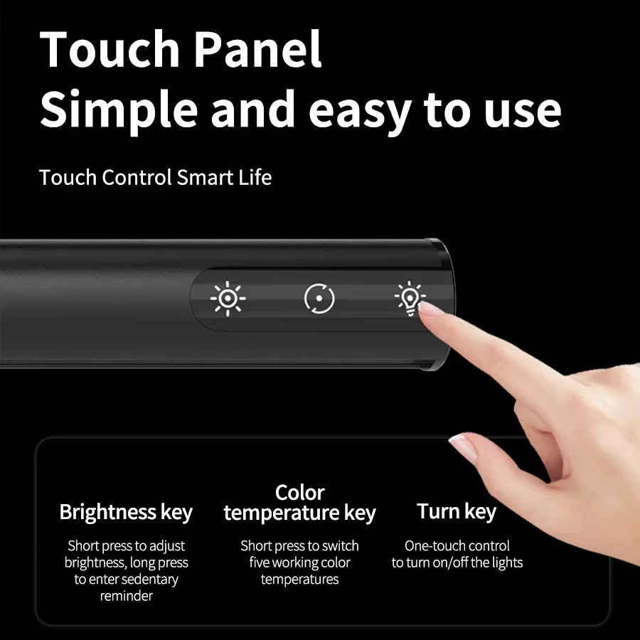 GGBEE LED Monitor Licht Bar in Schwarz mit Fernbedienung, stufenlos dimmbar und zum Clip-Aufhängen für Home-Office und PC - Bild 3
