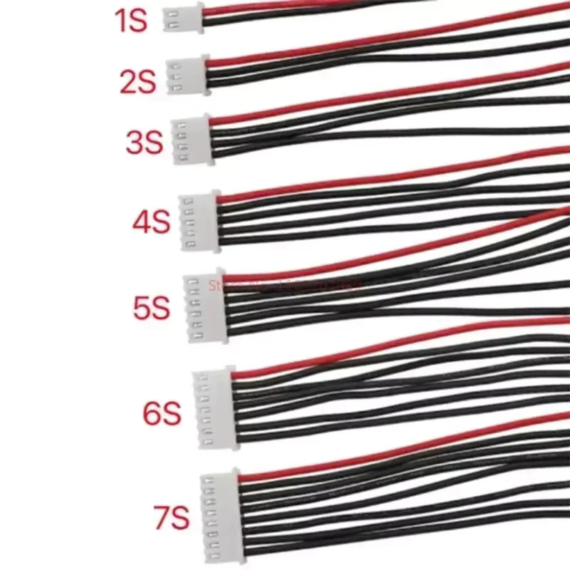 10 Stück Lipo-Akku-Balancer-Ladekabel 22AWG 300mm JST-XH in Schwarz für 1S bis 8S Akkus von EVYVKV - Bild 3
