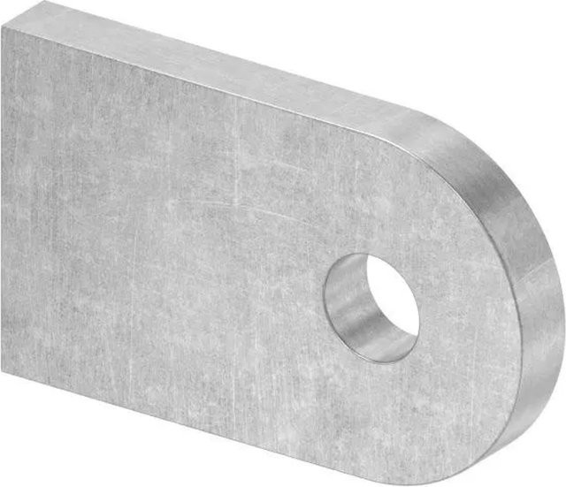 FeNau Anschweißlasche aus Stahl S235JR in Silber, B/H/T: 50 x 30 x 6 mm mit 9 mm Rundloch - Bild 1