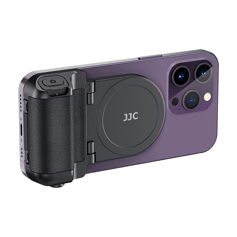 JJC Magnetischer Handy-Kameragriff mit kabelloser Fernbedienung und 1/4-Zoll-Stativschraube für iPhone 17 16 15 14 in Schwarz - Bild 5